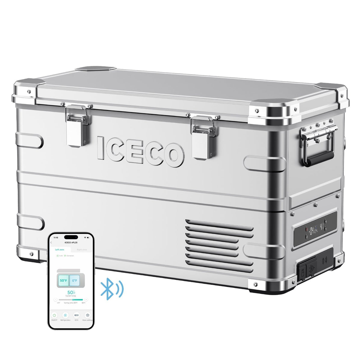 Dual Zone Aluminum Fridge refrigerator35 LT