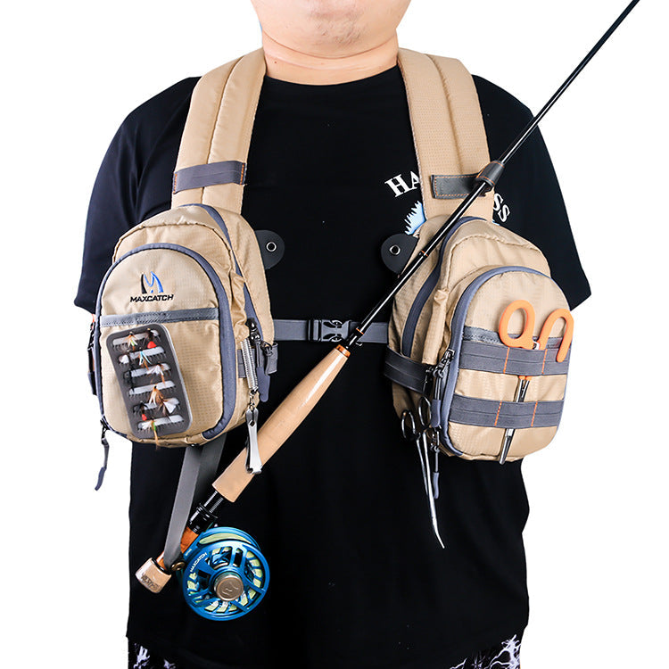 Multi-functional Fly Fishing Tackle Bag with Multiple Pockets