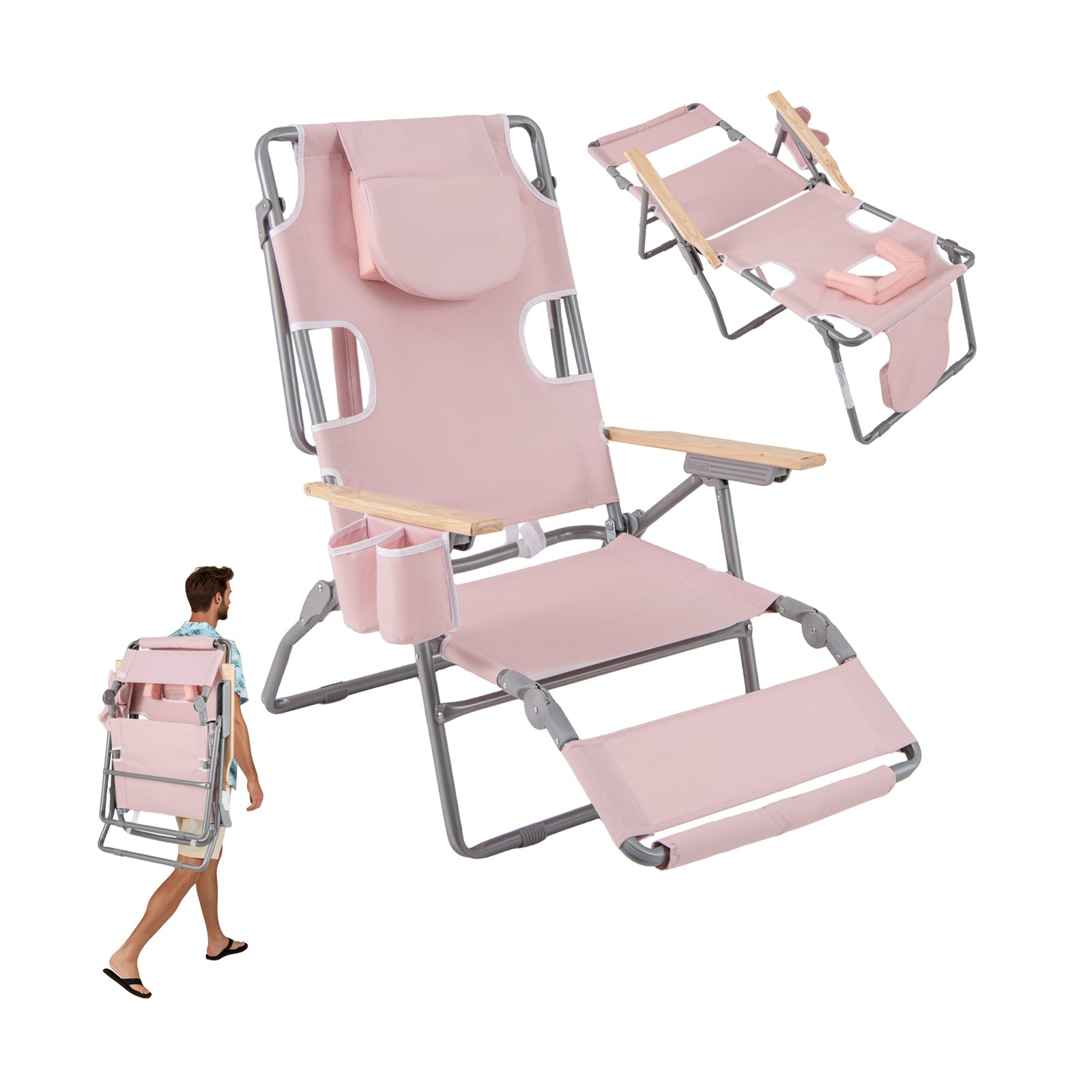 3-IN-1 Foldable Beach Chair
