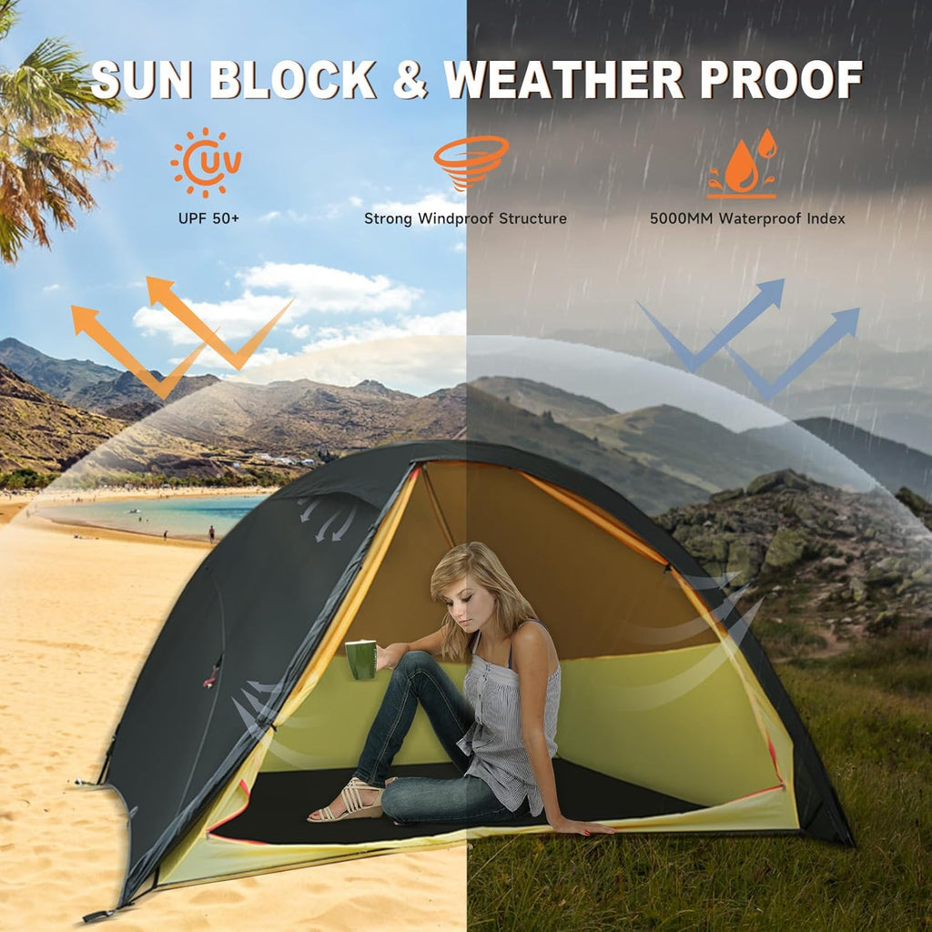 4 Person Ultralight Camping Tent Waterproof 3-Season Dome Tent