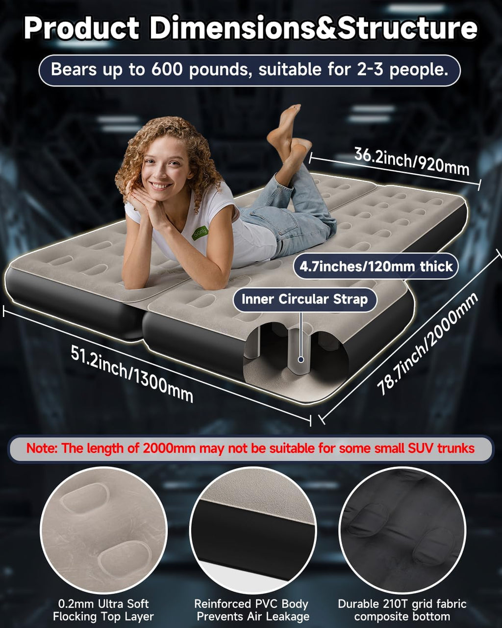 Thickened  SUV Back Trunk Air Mattress