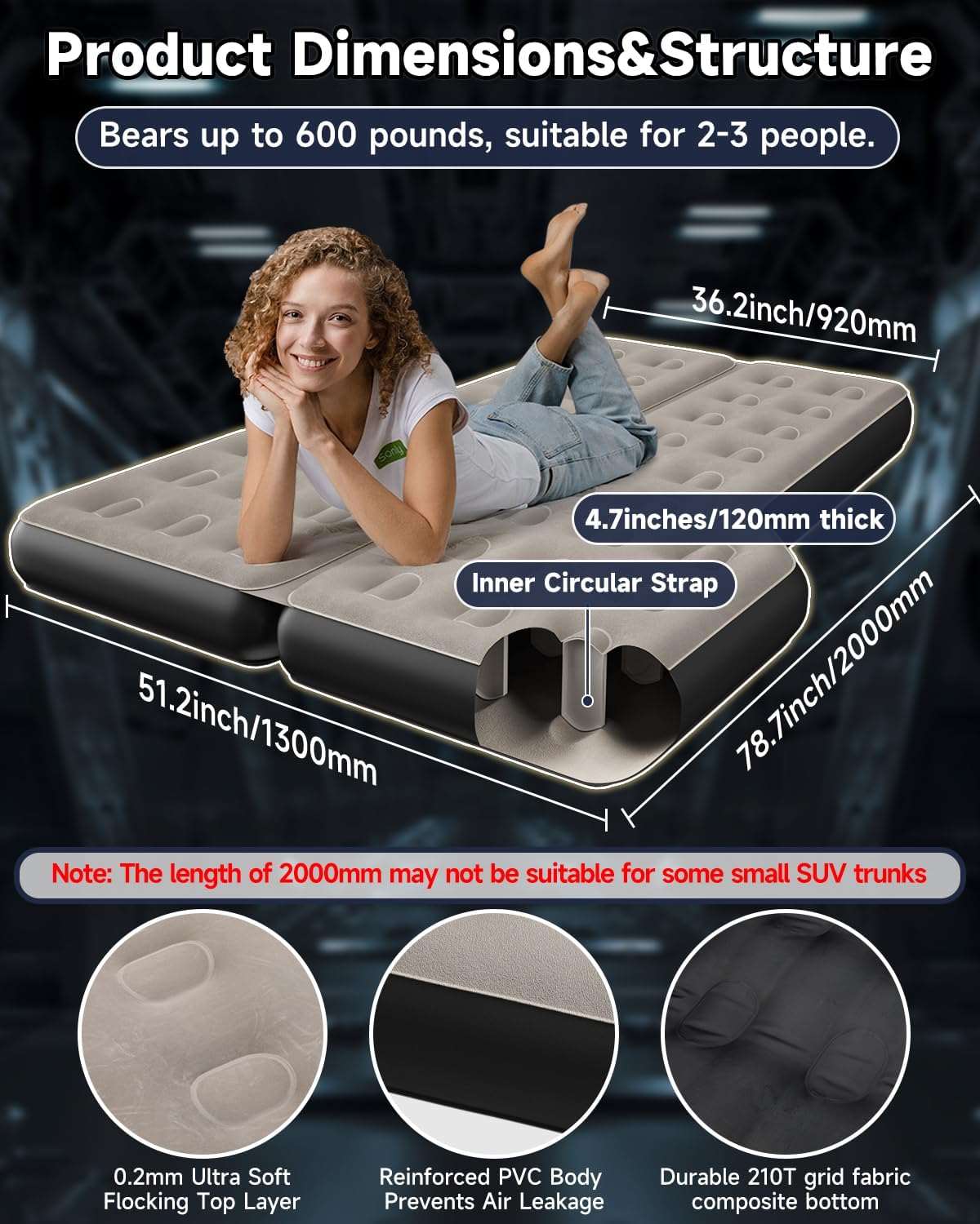 Thickened  SUV Back Trunk Air Mattress