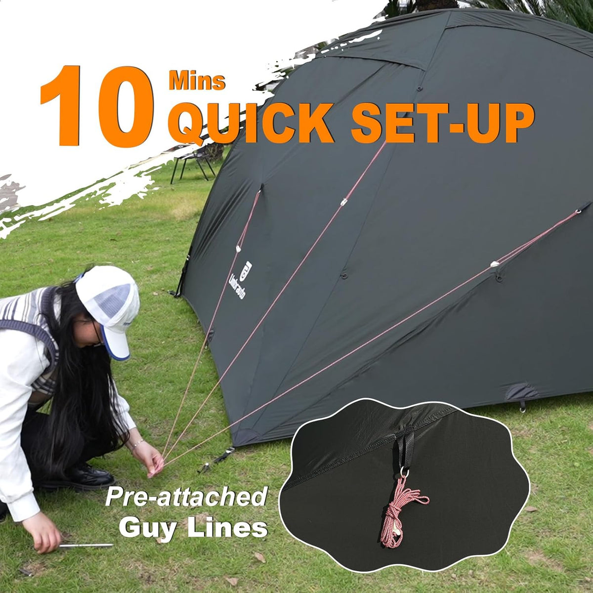 4 Person Ultralight Camping Tent Waterproof 3-Season Dome Tent