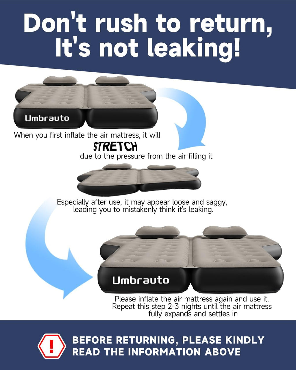 Thickened  SUV Back Trunk Air Mattress