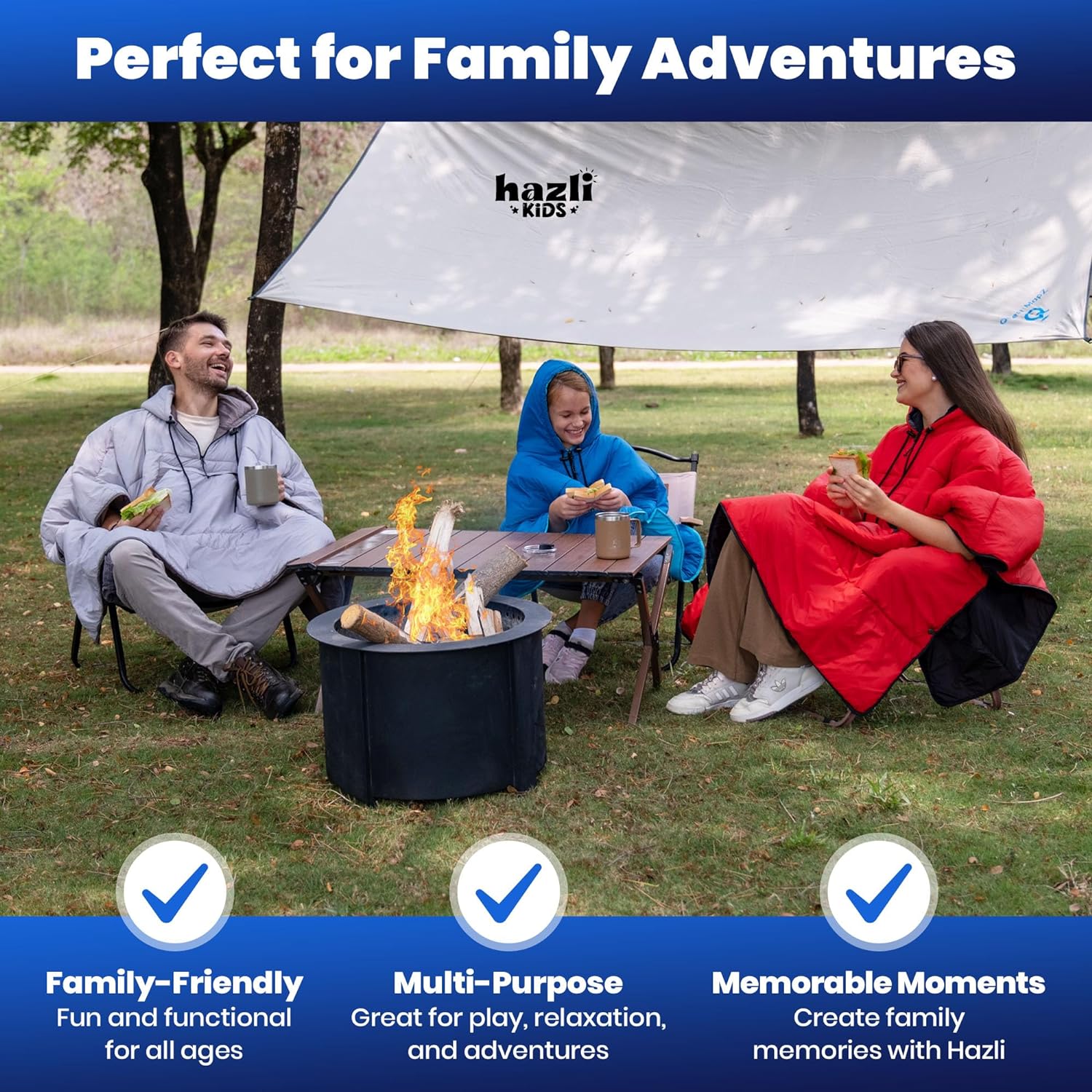 Wearable Poncho Blanket  Hooded Windproof
