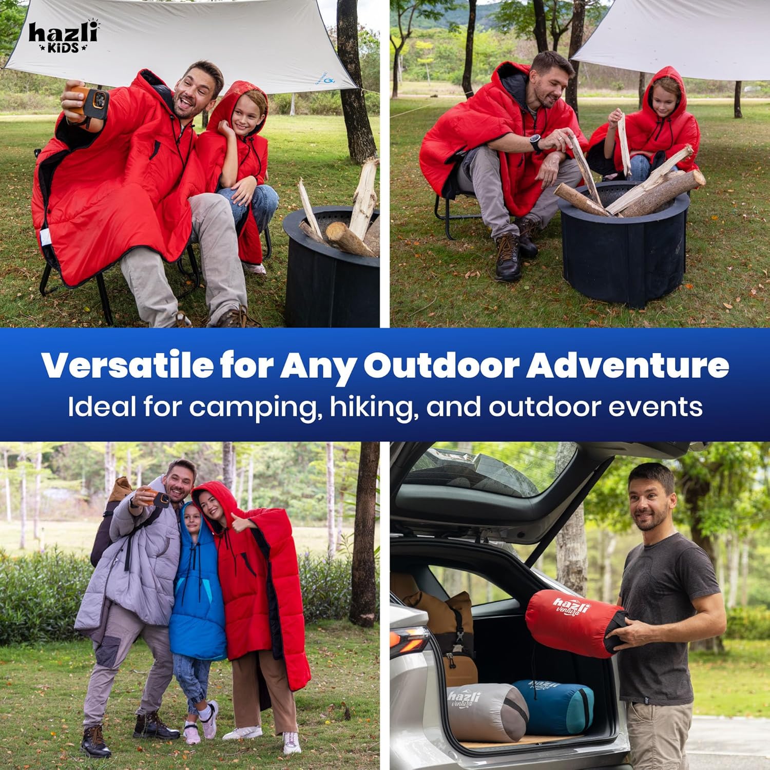 Wearable Poncho Blanket  Hooded Windproof