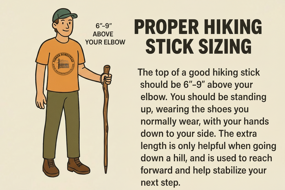 Handmade – Wooden Walking Stick (36"–72")