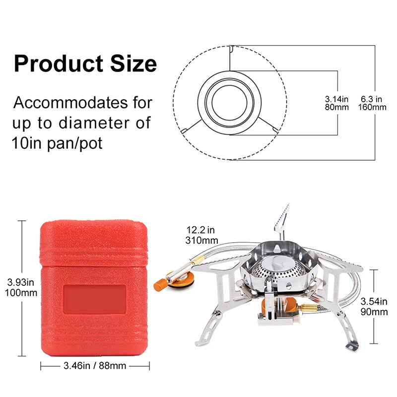 Camping Wind Proof Gas Burner Outdoor