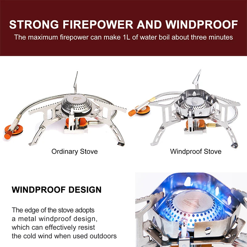 Camping Wind Proof Gas Burner Outdoor