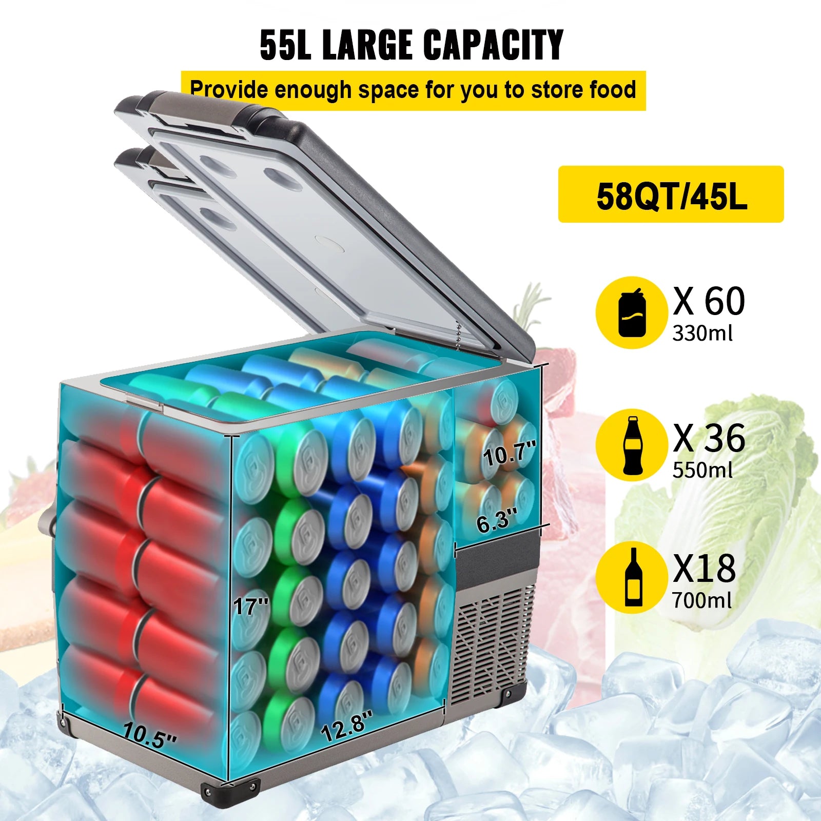 20L 22L 35L 45L 55L Car Refrigerator Mini Fridge