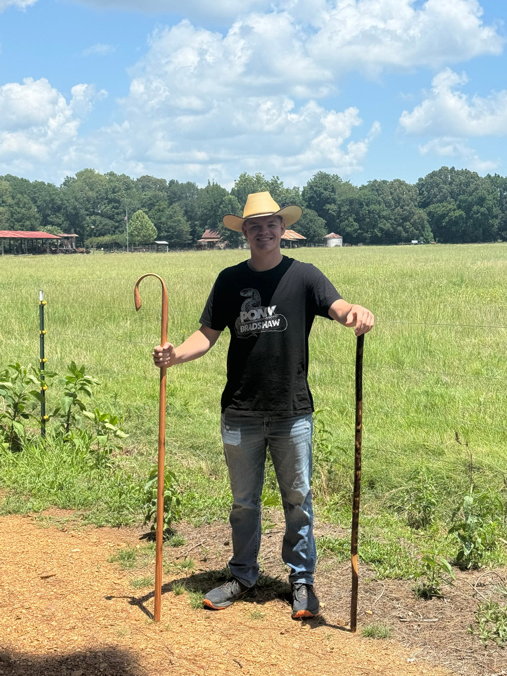 Handmade – Wooden Walking Stick (36"–72")