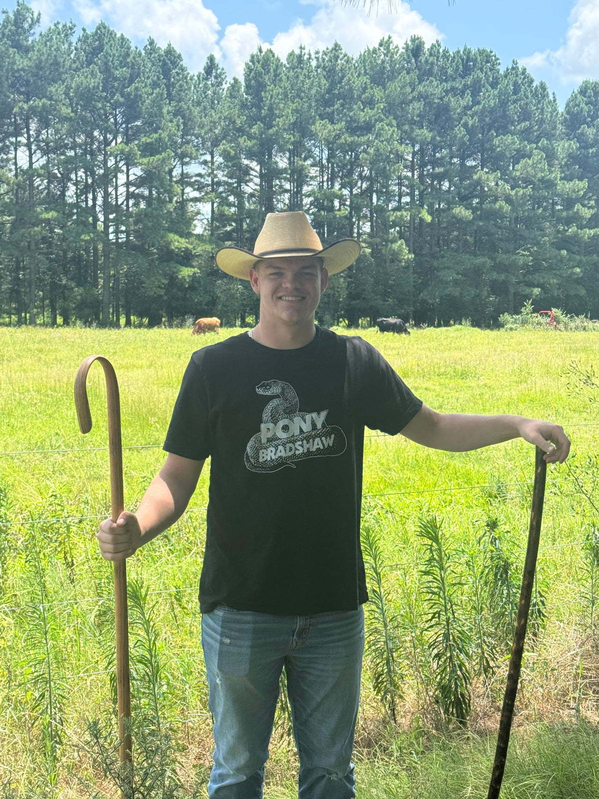 Handmade – Wooden Walking Stick (36"–72")