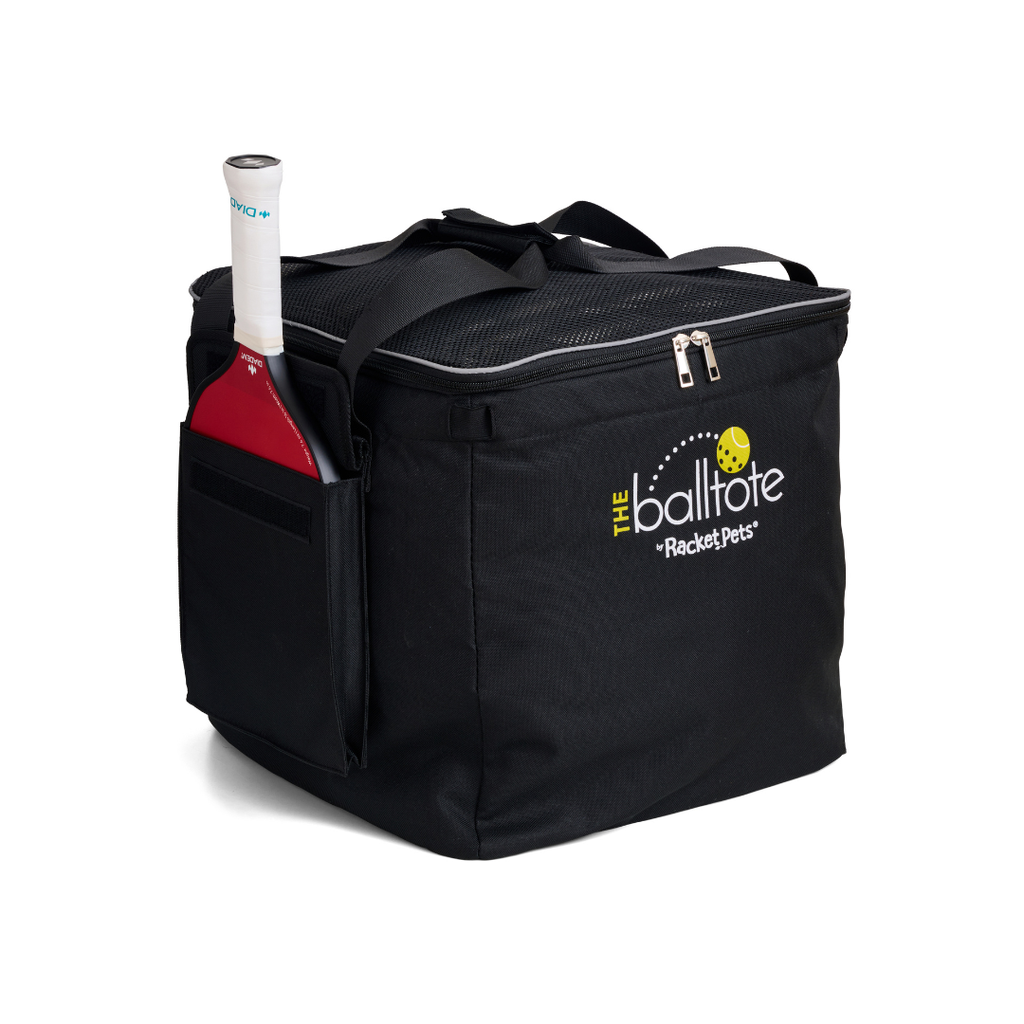Portable Teaching Cart with Black Ball Tote Bag for Tennis and Pickleball Pros
