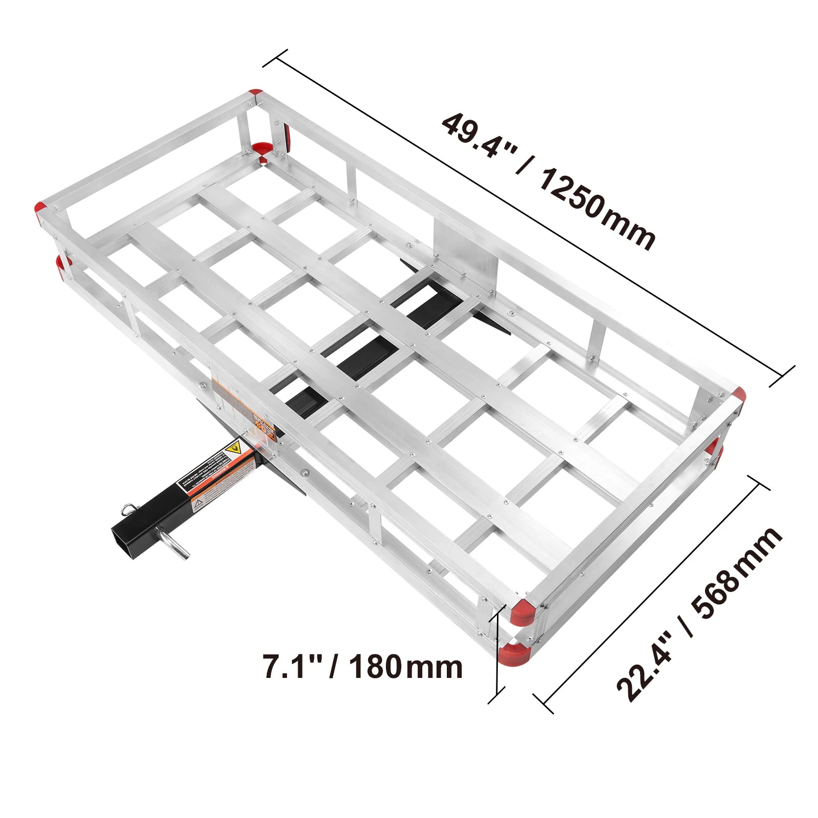 Capacity Trailer Hitch Mount Aluminum Cargo Basket
