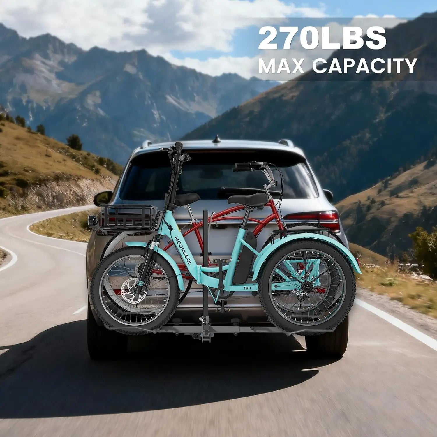 Heavy-Duty Foldable Bike Carrier for 3-Wheel Bicycles
