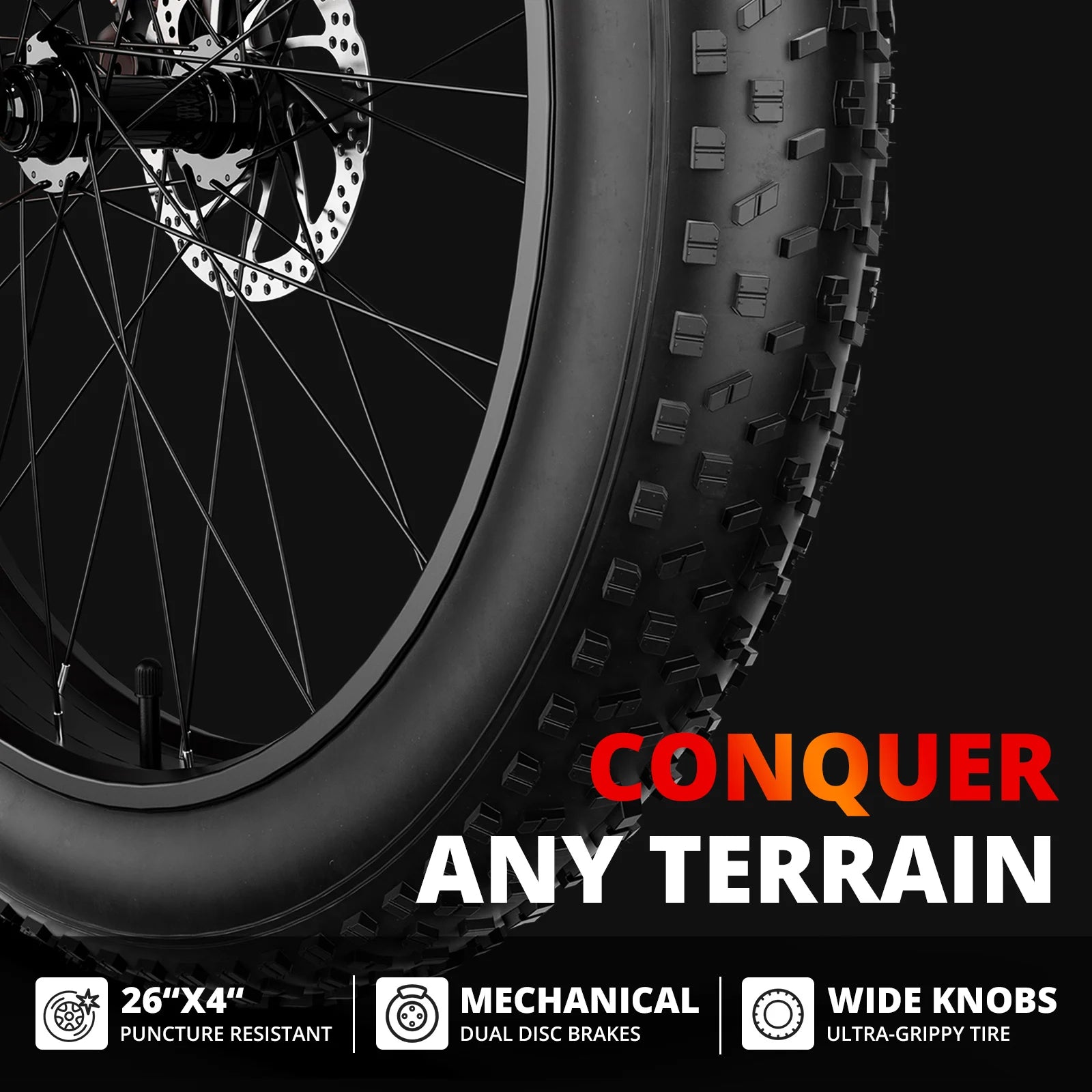 Fat Tire E-Mountain Bike 31mph  Electric Dirt Bike
