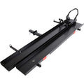 Motorcycle Carrier with Loading Ramp Heavy Duty Steel Hauler Rack Dirt Bike Rack Hitch Mount