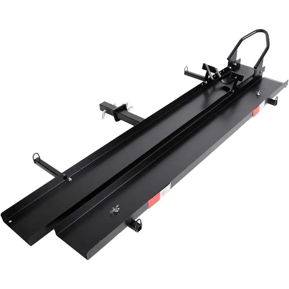 Motorcycle Carrier with Loading Ramp Heavy Duty Steel Hauler Rack Dirt Bike Rack Hitch Mount