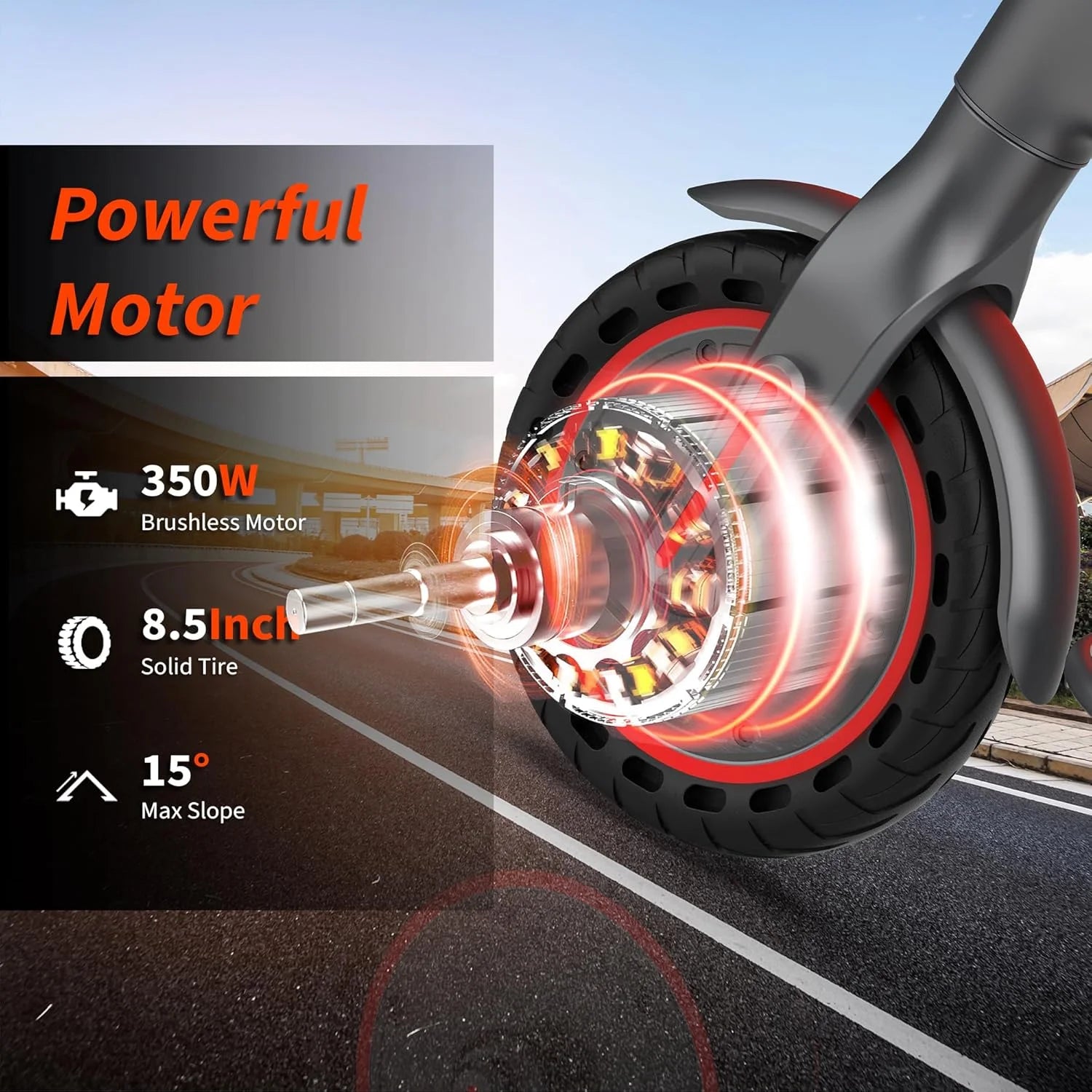21miles Max Range Foldable E-Scooter for Adult