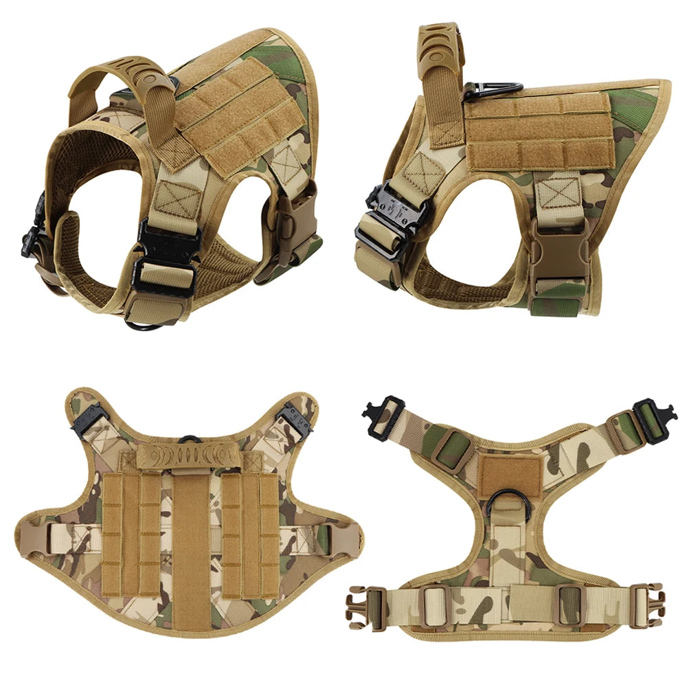 Tactical Dog Harness Leash Training Walking No Pull