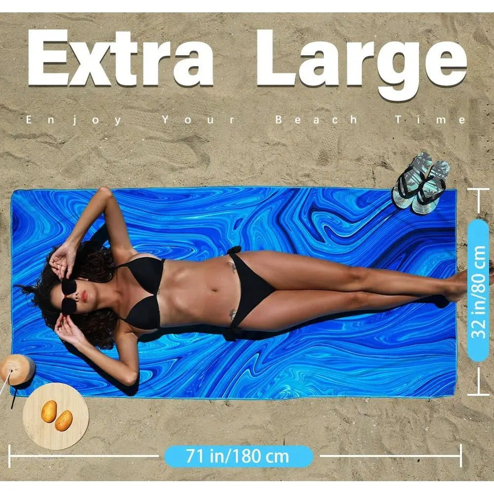 Ultra-Light Quick-Dry Beach Towel - Absorbent, Compact, Ideal for Pool, Camping, Travel, and Vacation Essentials