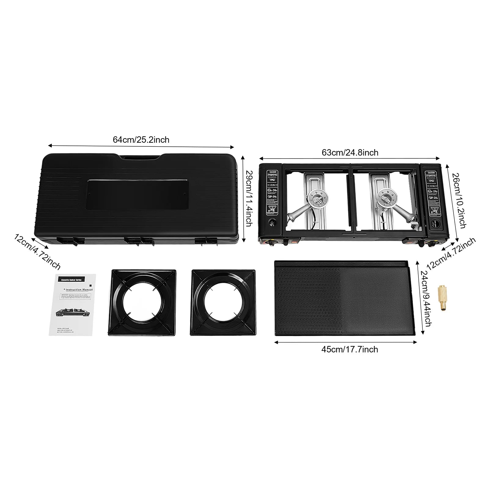 2500W Portable Camping Stove 2 Burners