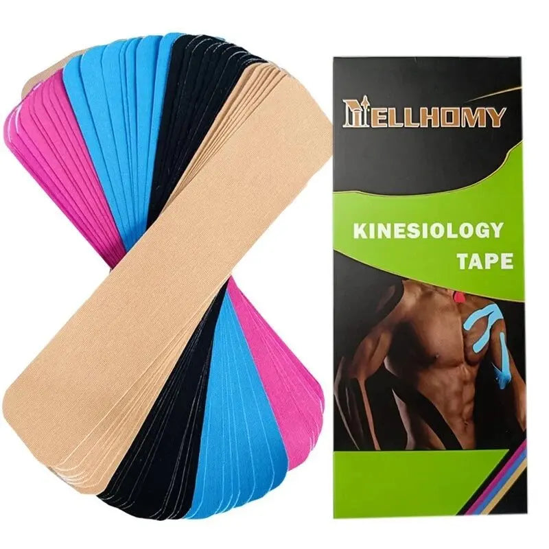 80pcs Sports Tape Cotton Elastic Precut kinesiology Tape for Support Athletic Tape for Muscle Strain Relief Adhesive Sport Strap