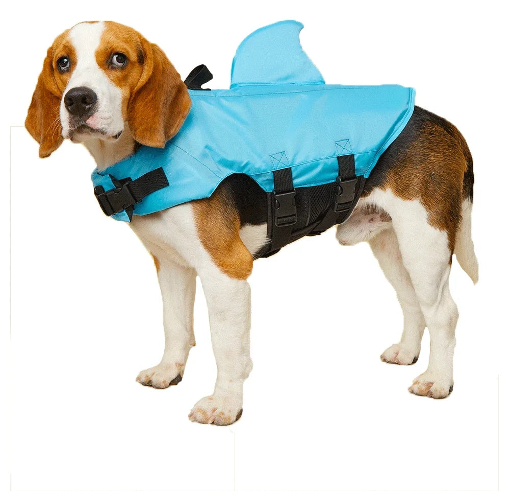 Shark Fin Dog Life Jacket Enhanced Buoyancy