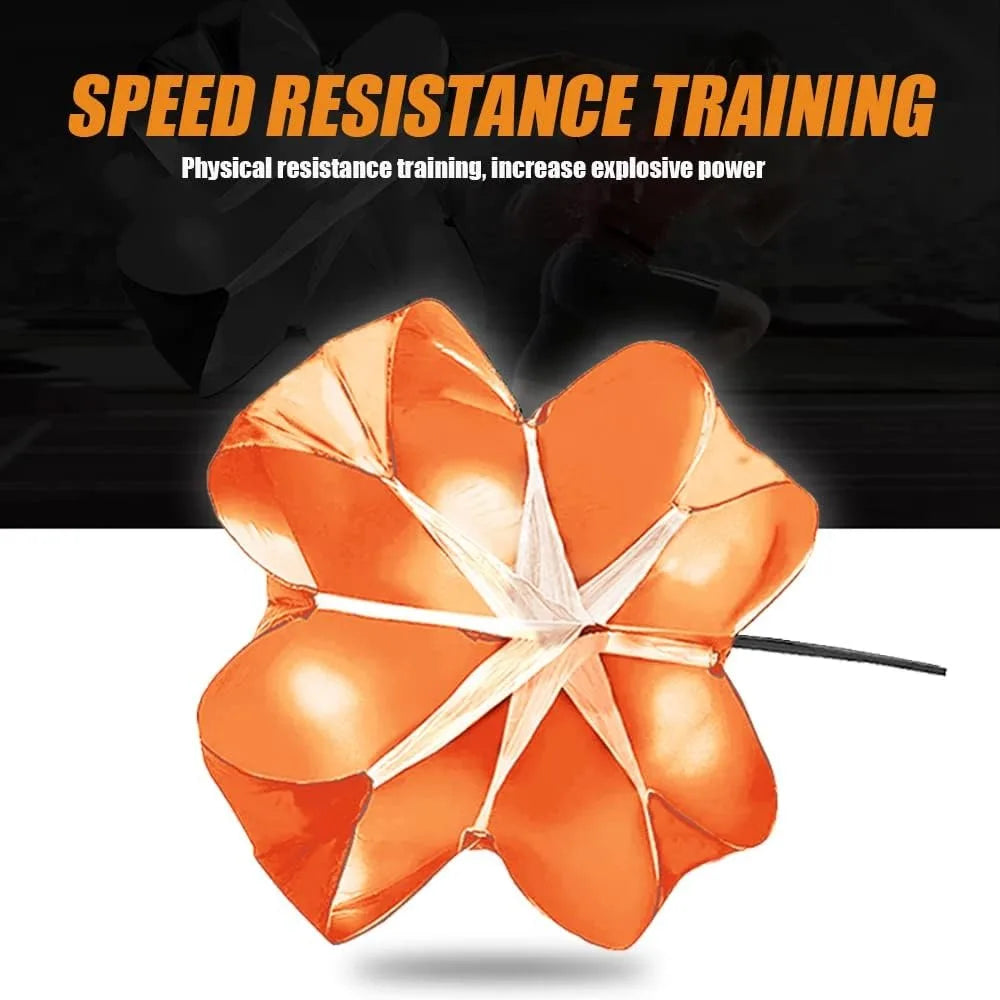 Speed Training Parachute, 56in Resistance Drag Chute for Sprinting Football with Adjustable Waist Belt