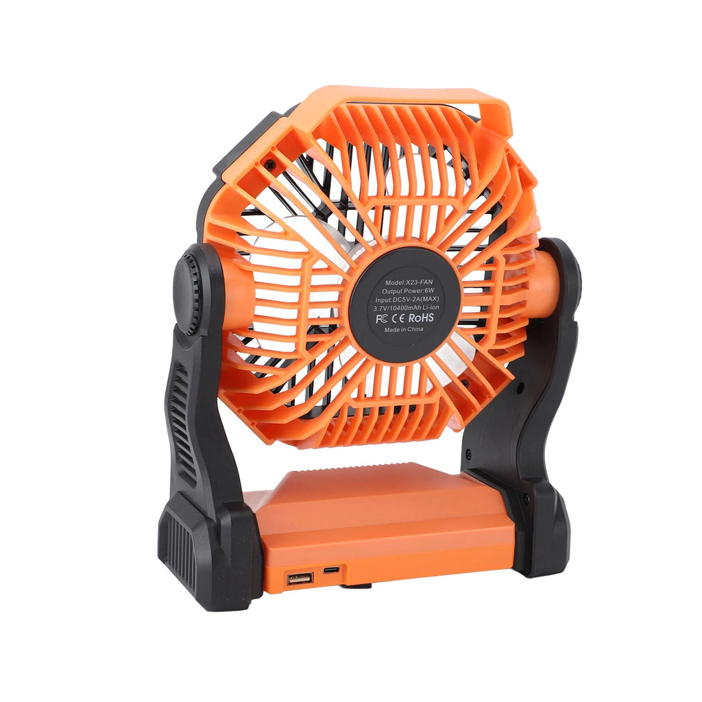 Portable Outdoor Tent Fan with LED Lantern