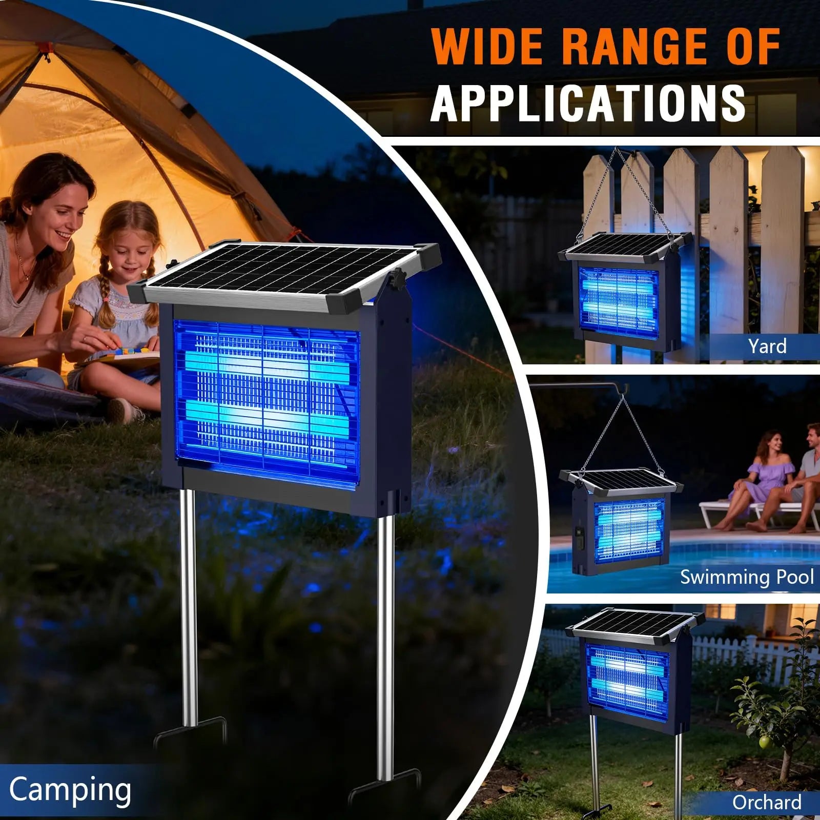 Solar Bug Zapper Outdoor Waterproof