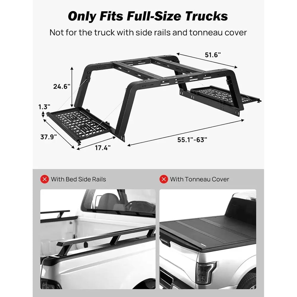 Full Size Truck Bed Rack  24.6" High