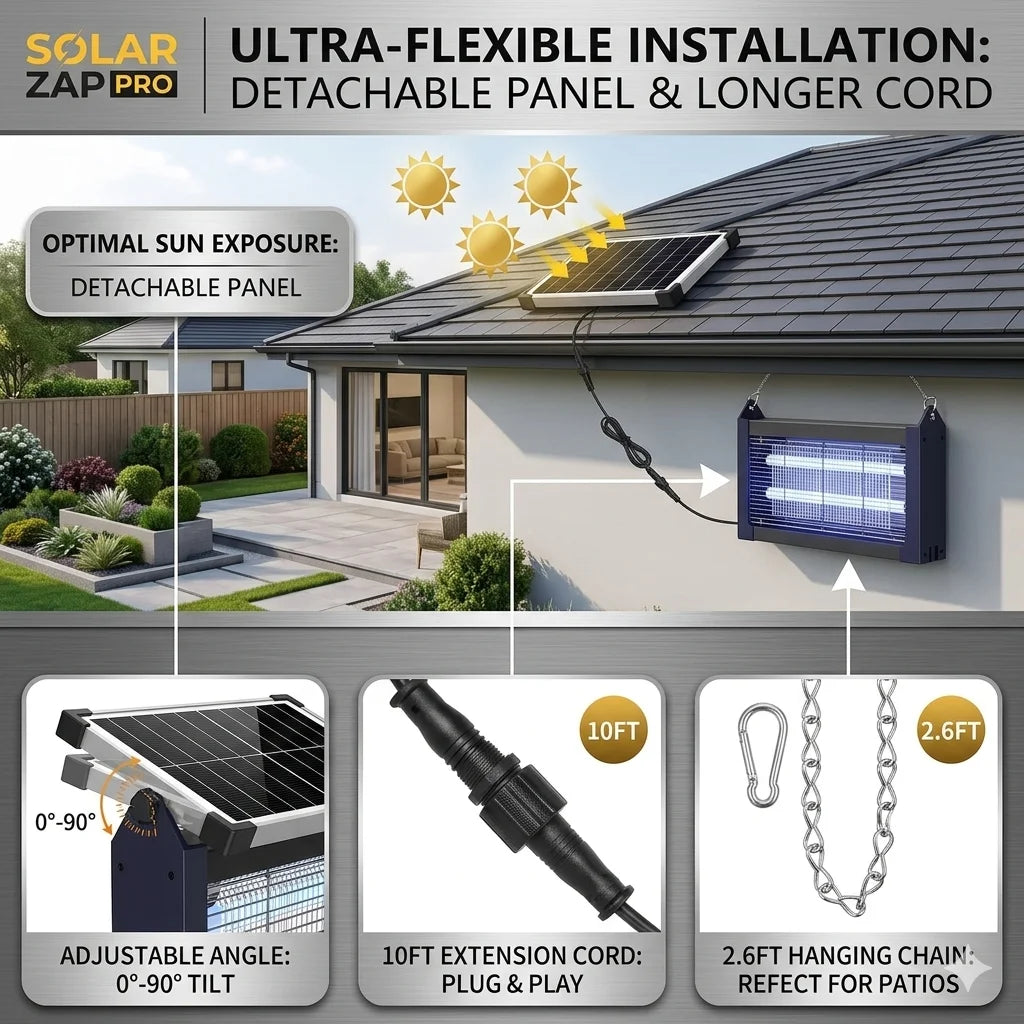 Solar Bug Zapper Outdoor Waterproof