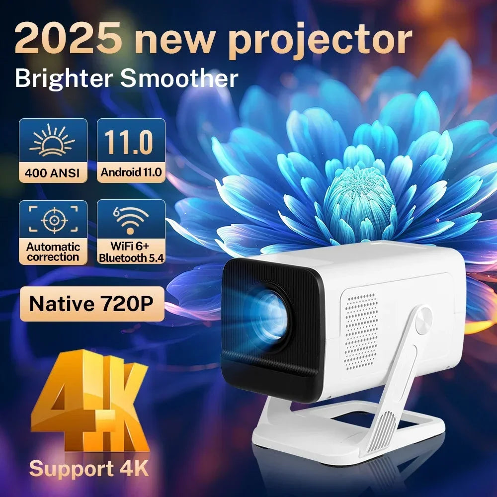Mini Projector 1080P/4K Supported, WiFi 6