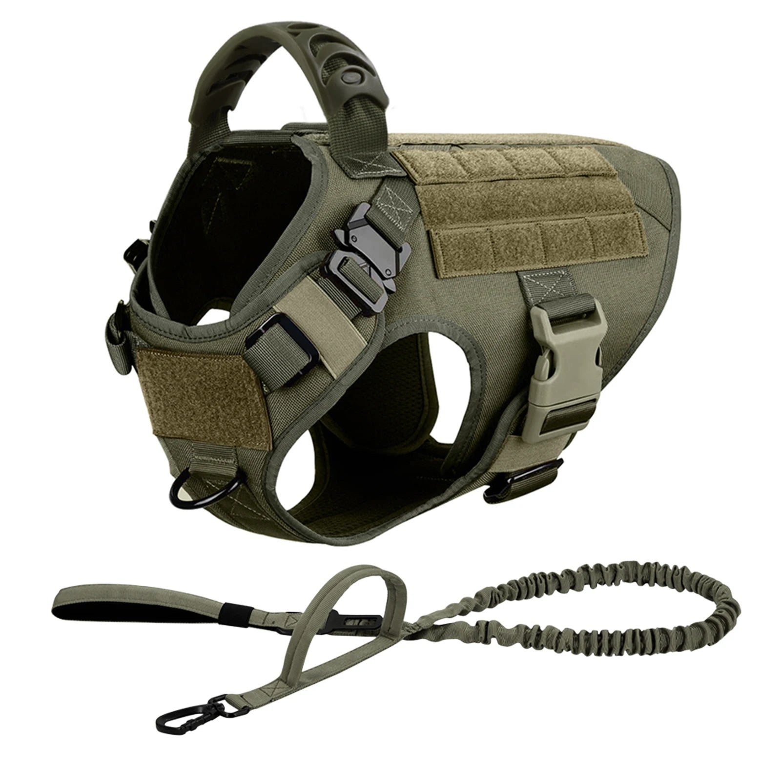 Tactical Dog Harness Leash Training Walking No Pull