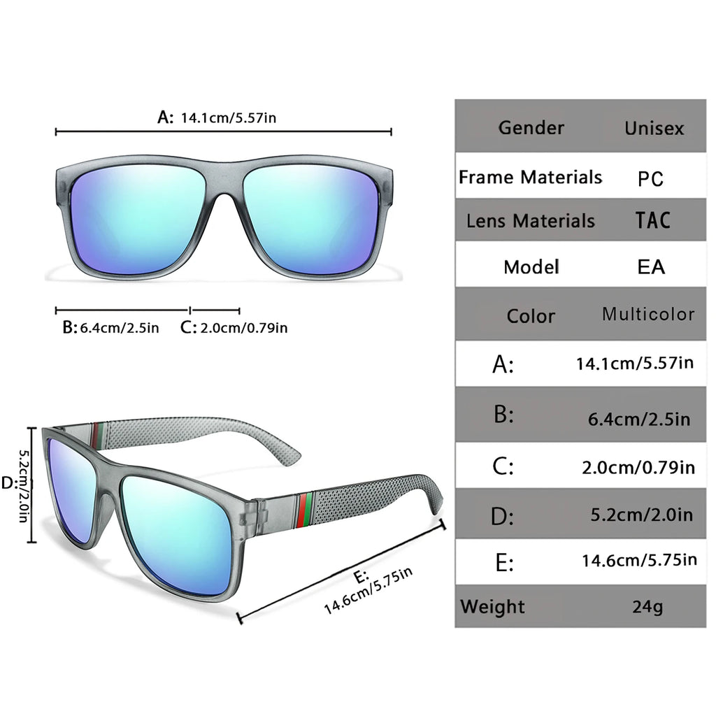 Classic Men Square Polarized Fishing Sunglasses Outdoor