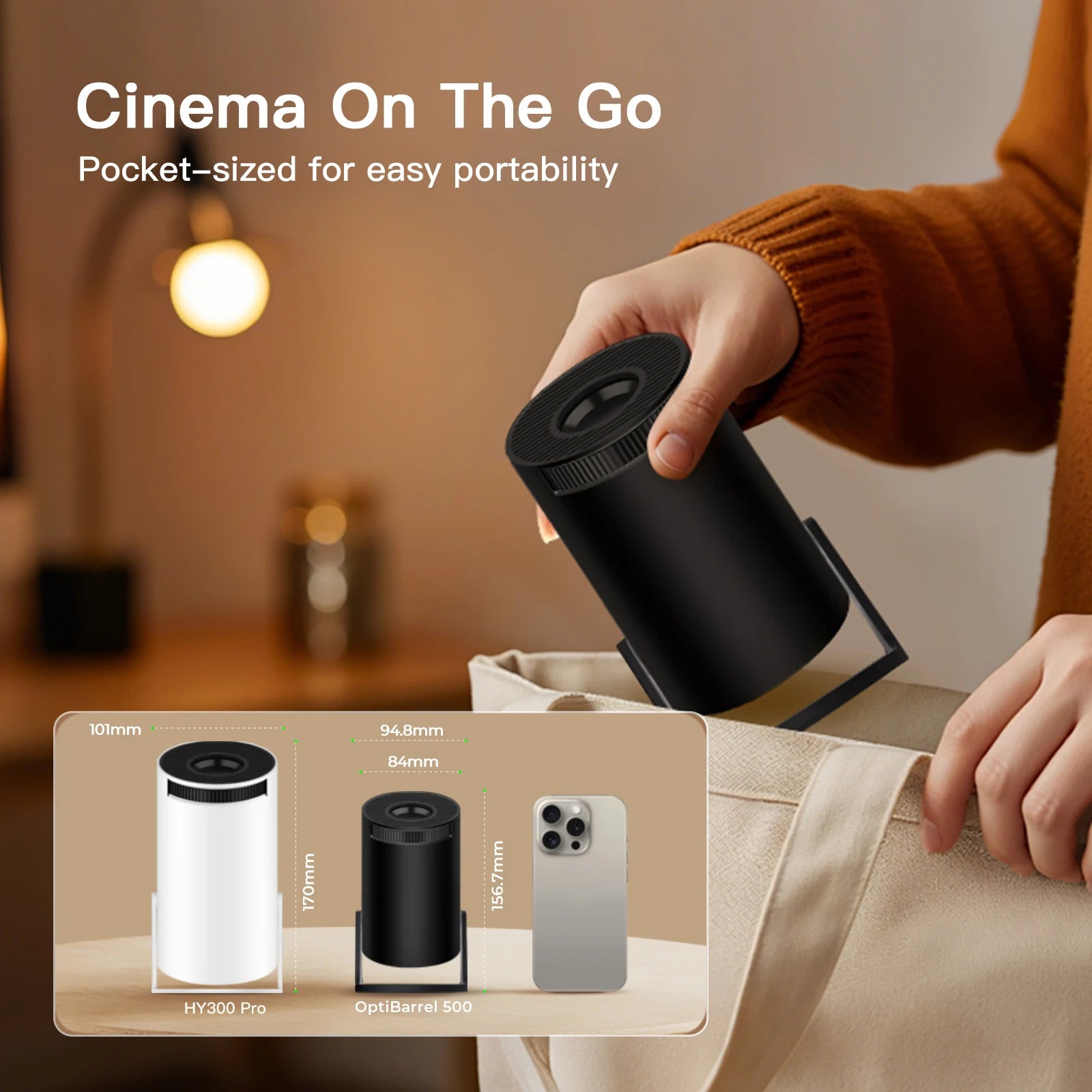 Mini Projector X1BR with WiFi6 & BT5.4,