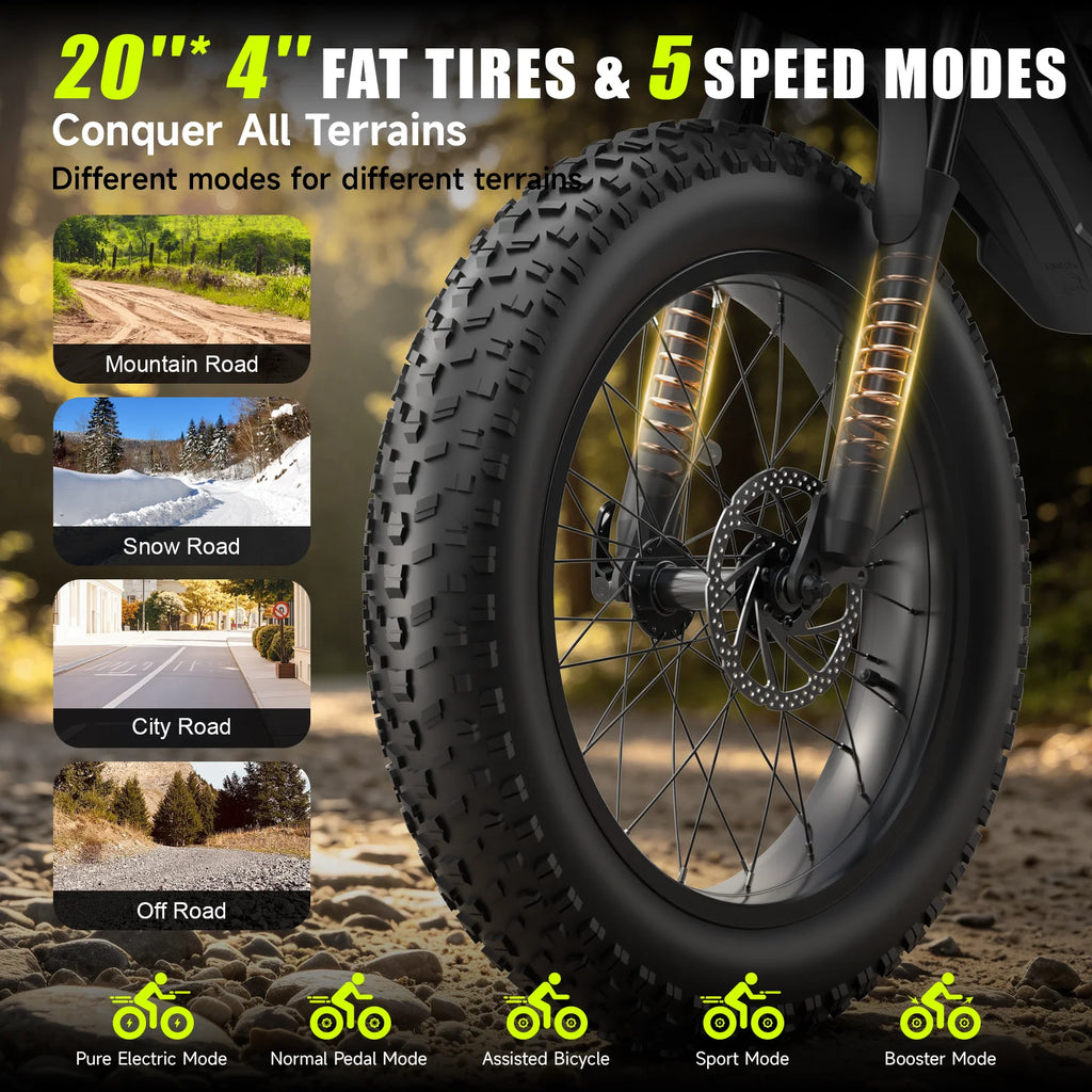 Long Range Adult Off Road Electric Mountain Bike