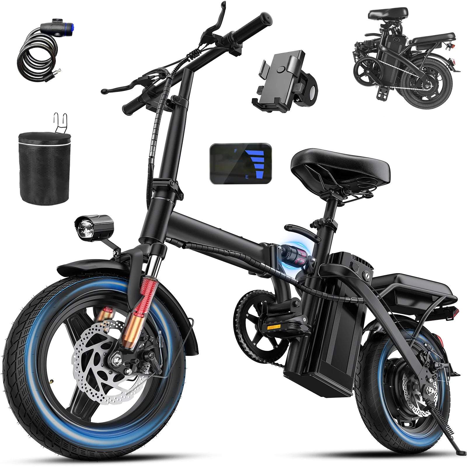 14inch folding Electric Bike Multi -Shock Absorption E-Bike