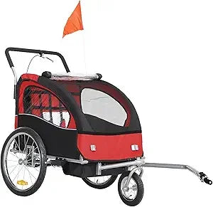 Swivel Bike Trailer for Kids Double Child