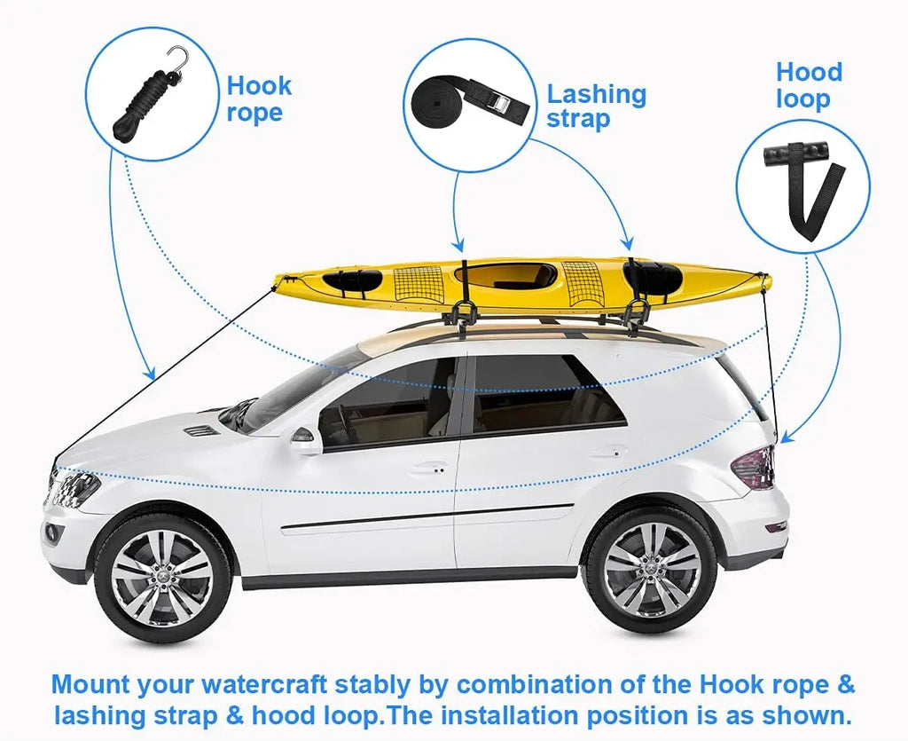 Universal Foldable J-Bar Kayak Rack