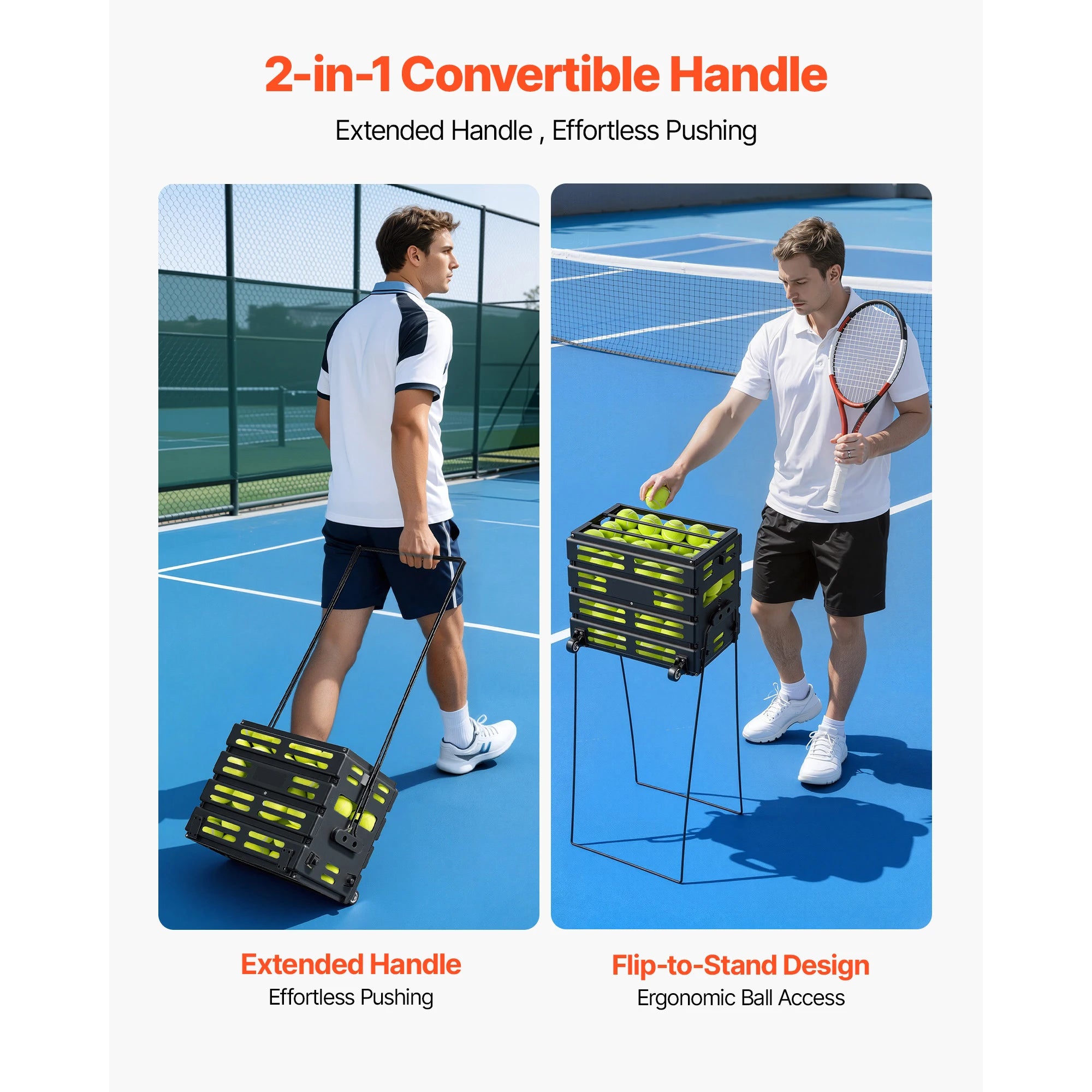Tennis Ball Hopper Portable Pickleball Collection Caddy