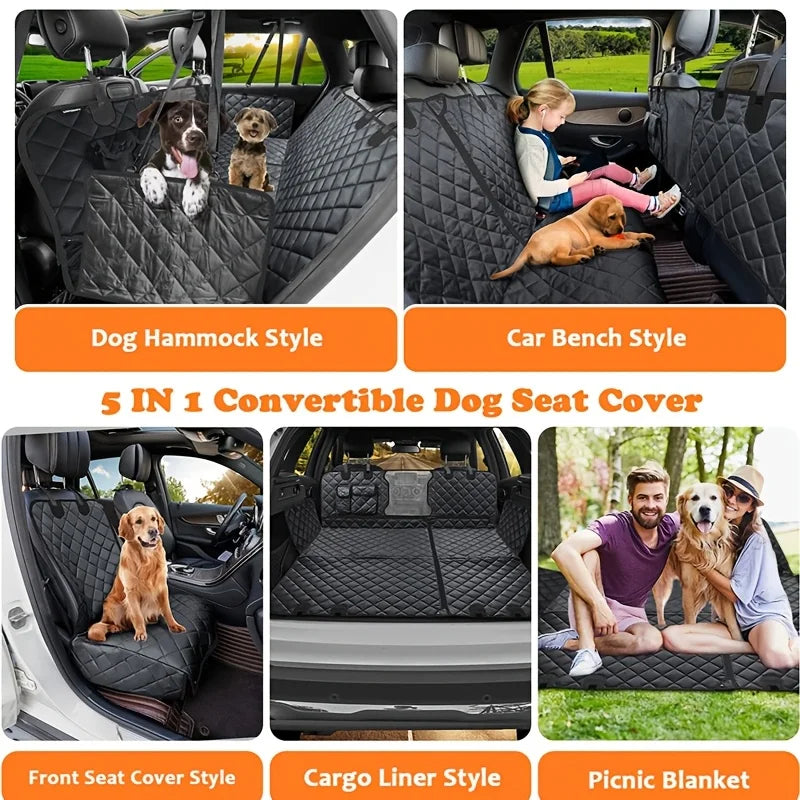 5-in-1 Convertible Dog Car Seat Cover