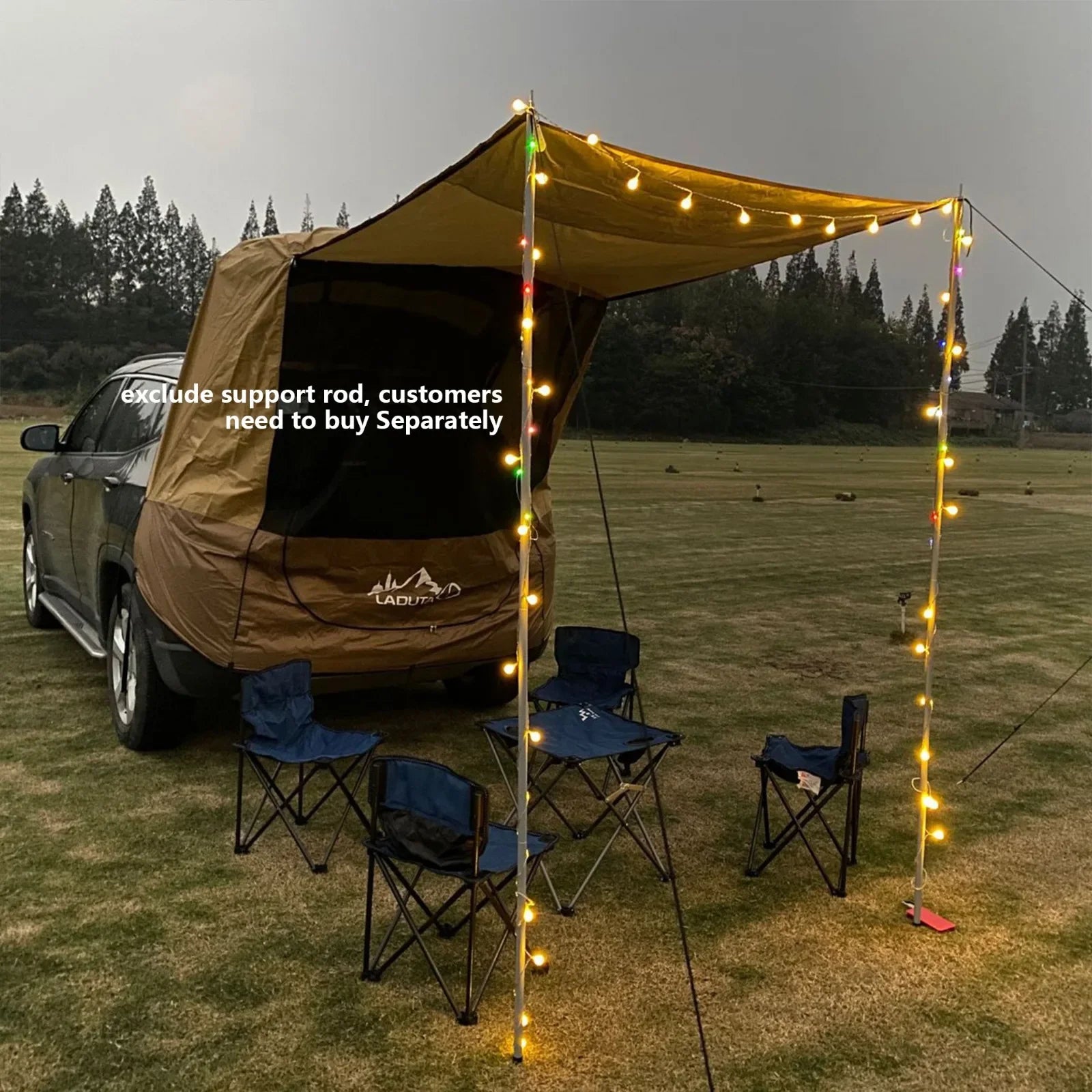 Manual Operation SUV Tailgate Shade Awning Tent