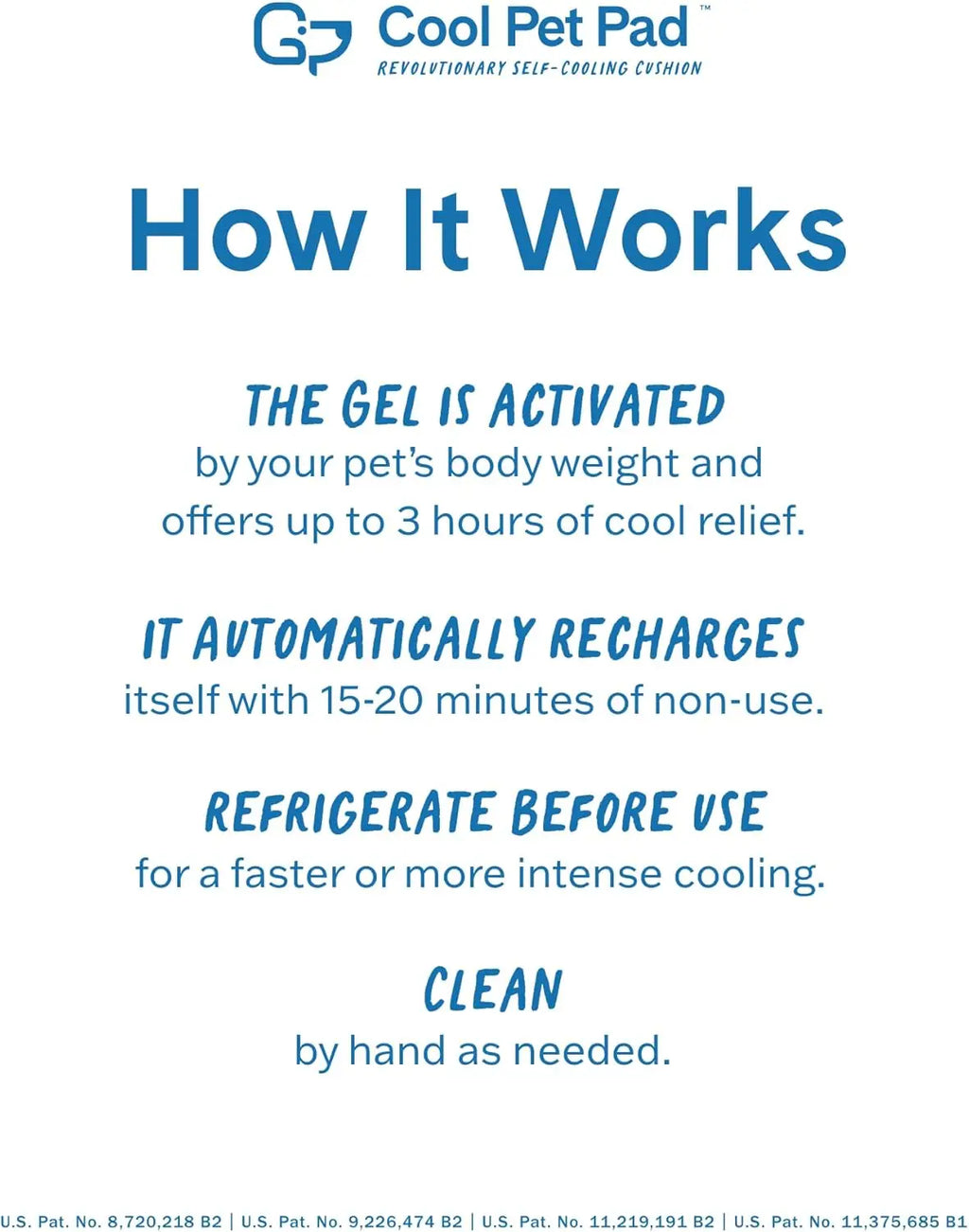 Large Blue Self-Cooling Mat Dogs & Cats
