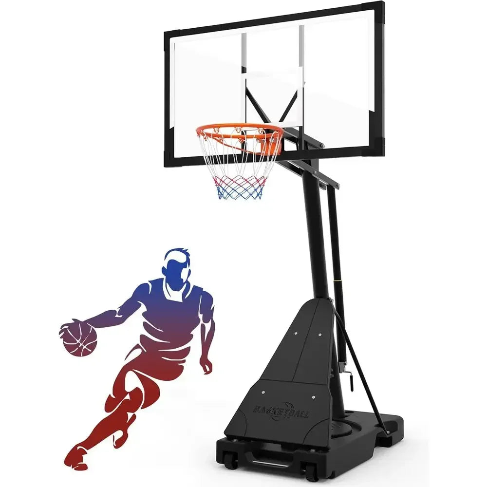 44-52 Inch Tempered Glass Backboard Basketball Hoop