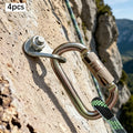 4-Pack Heavy-Duty Auto-Locking Carabiner