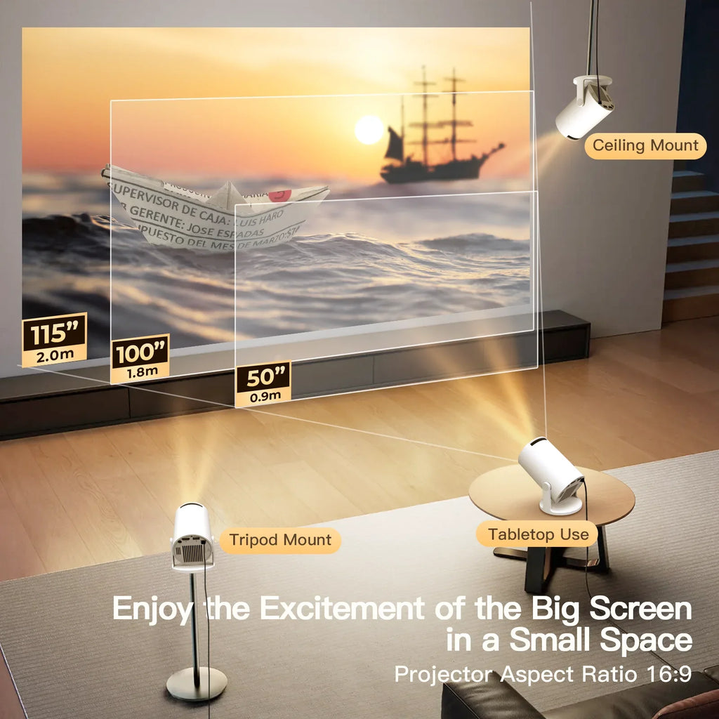 LynCast Projector HY300 Pro+ 4K Android 11 Dual Wifi6