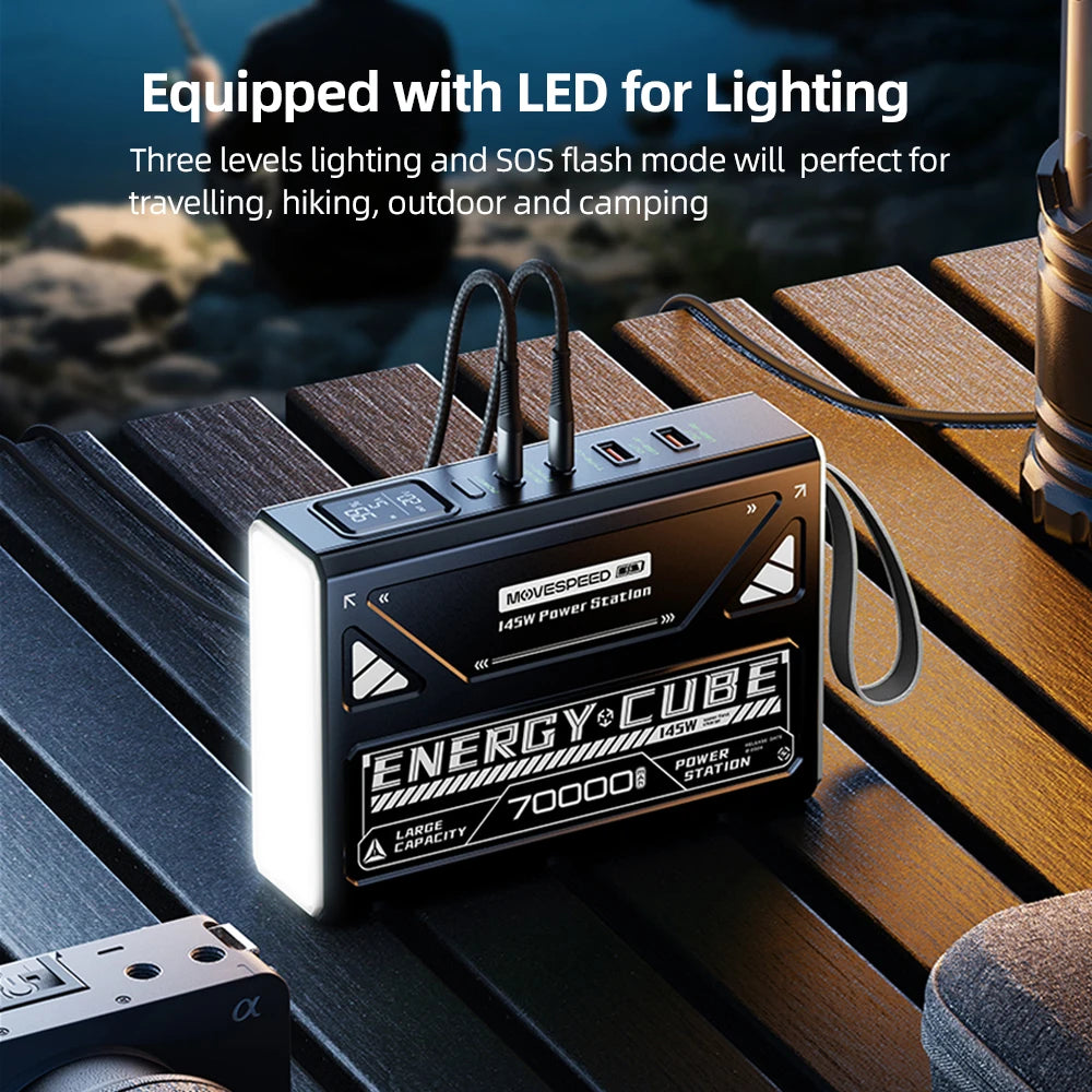 70000mAh Large Capacity Battery Rechargeable Lamp