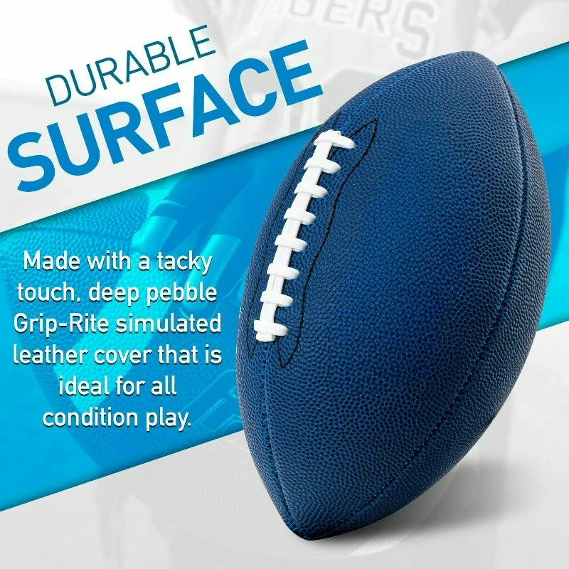 Sports PeeWee Footballs - Extra Grip 1000 - Blue - 1 Deflated Ball w/ Pump